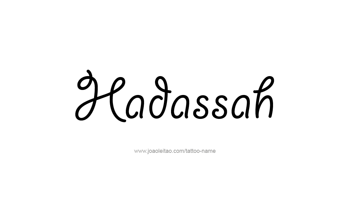 Tattoo Design Name Hadassah   