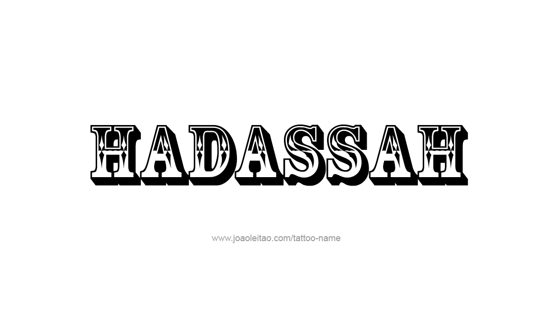 Tattoo Design Name Hadassah   