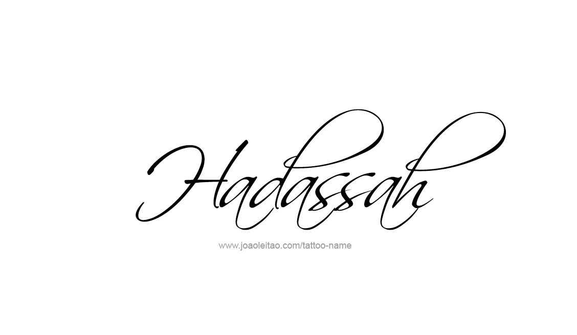 Tattoo Design Name Hadassah   