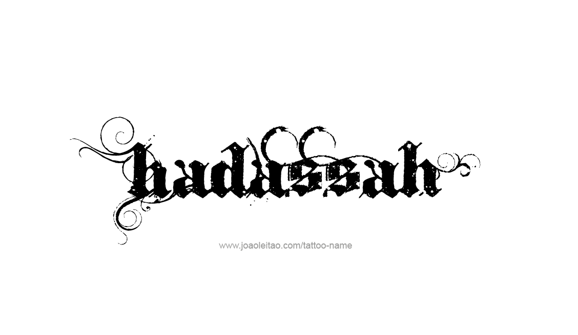 Tattoo Design Name Hadassah   