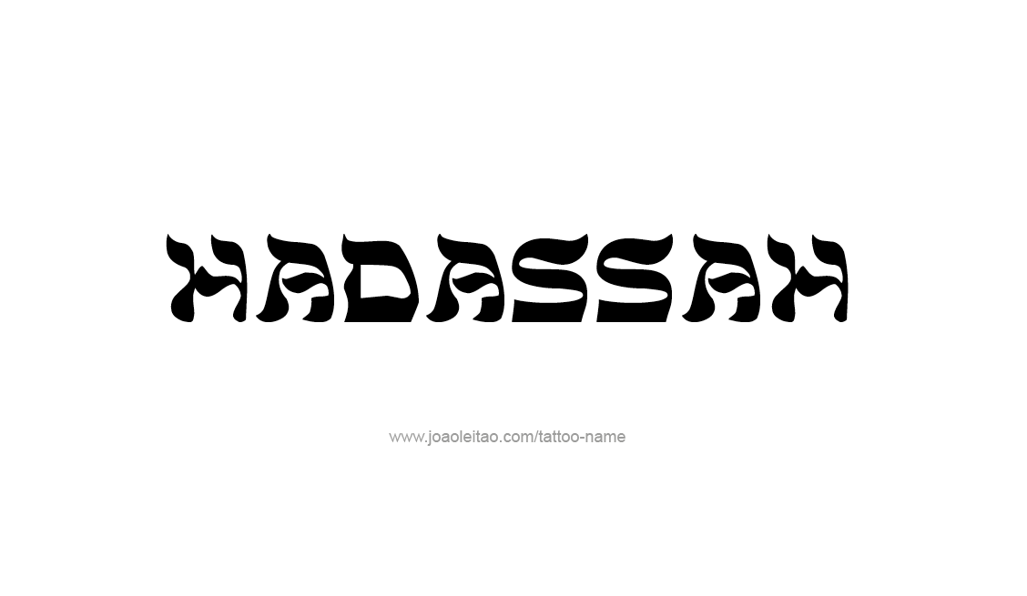 Tattoo Design Name Hadassah   