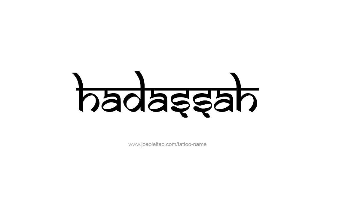 Tattoo Design Name Hadassah   