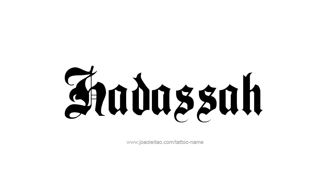 Tattoo Design Name Hadassah   