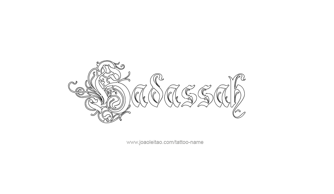 Tattoo Design Name Hadassah   