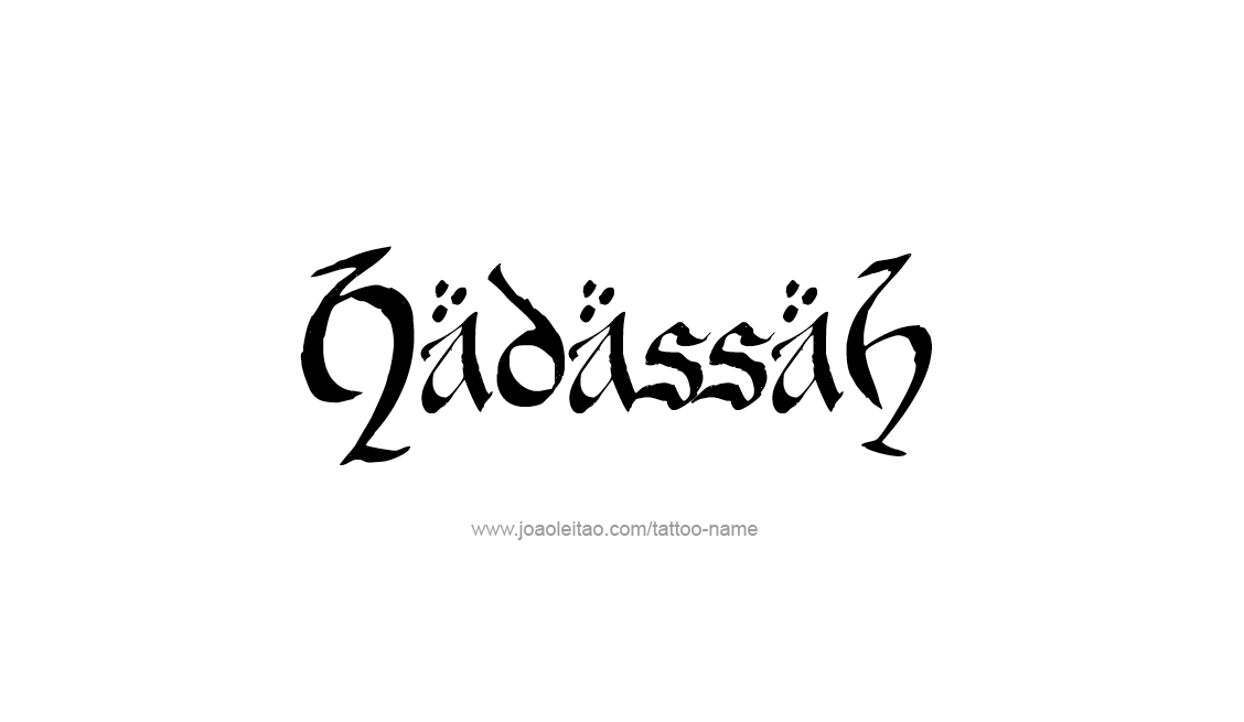 Tattoo Design Name Hadassah   