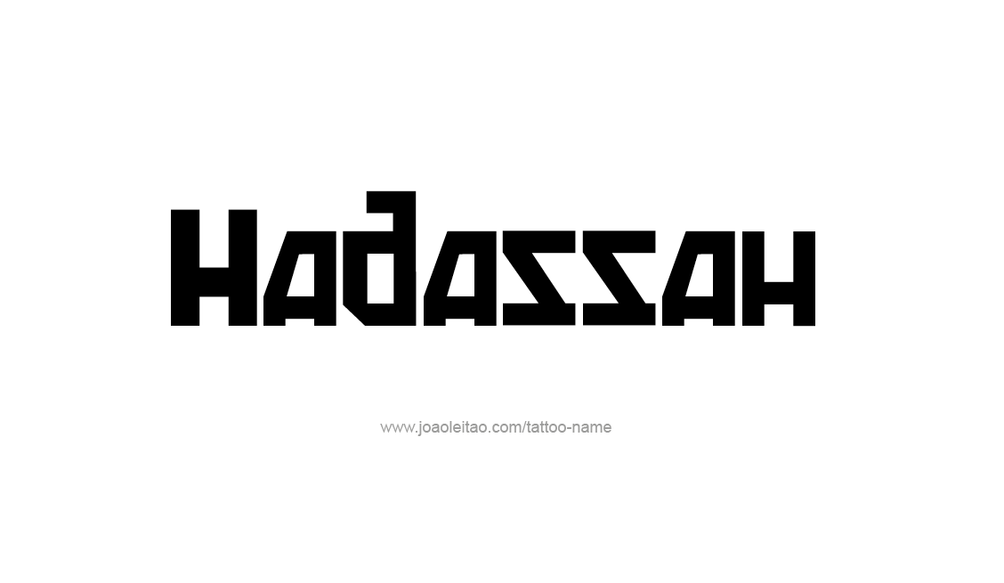 Tattoo Design Name Hadassah   