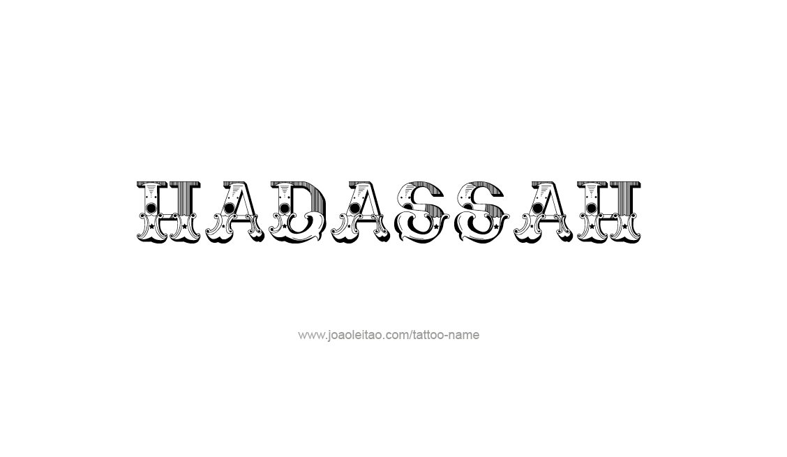 Tattoo Design Name Hadassah   