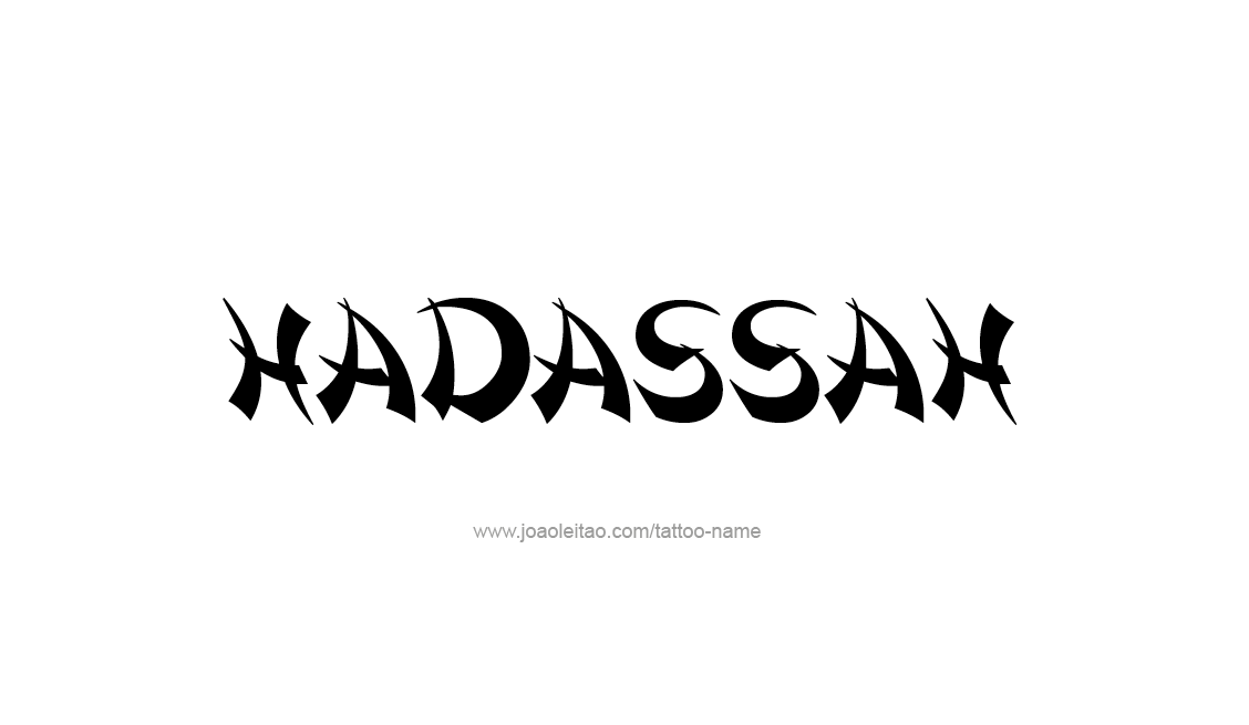 Tattoo Design Name Hadassah   