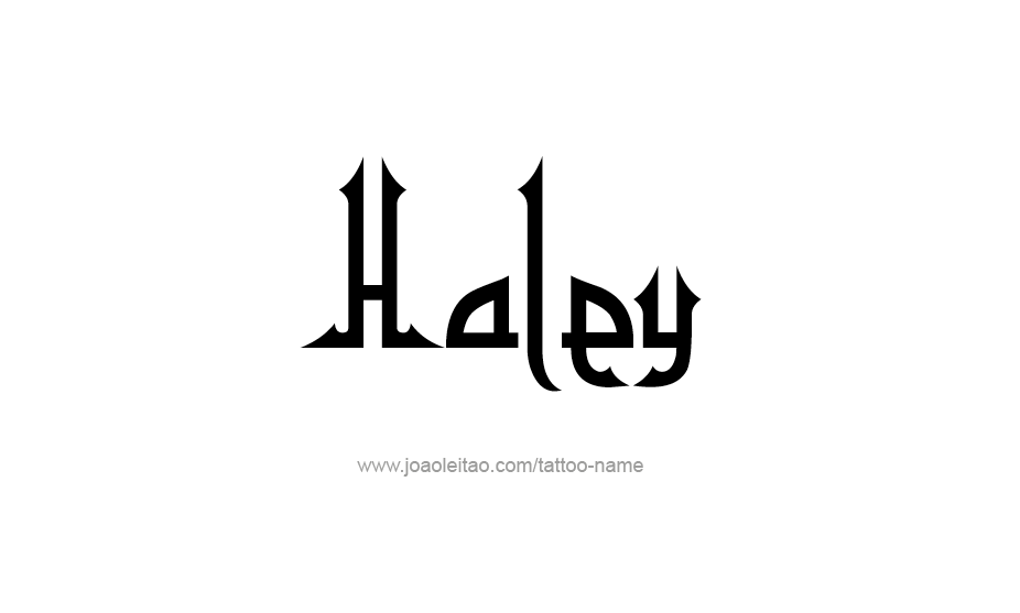 Tattoo Design Name Haley   