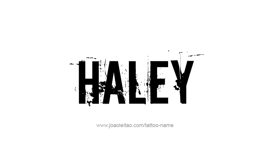 Tattoo Design Name Haley   