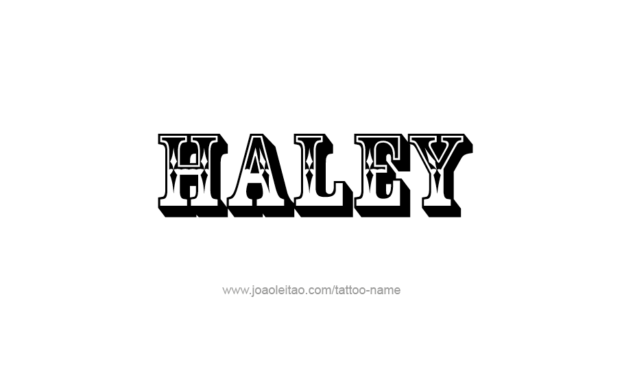 Tattoo Design Name Haley   