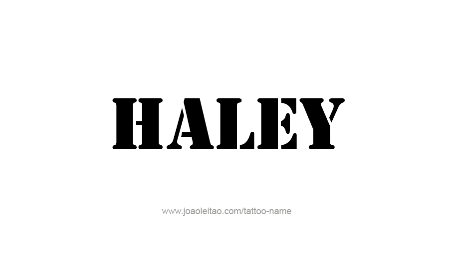 Tattoo Design Name Haley   