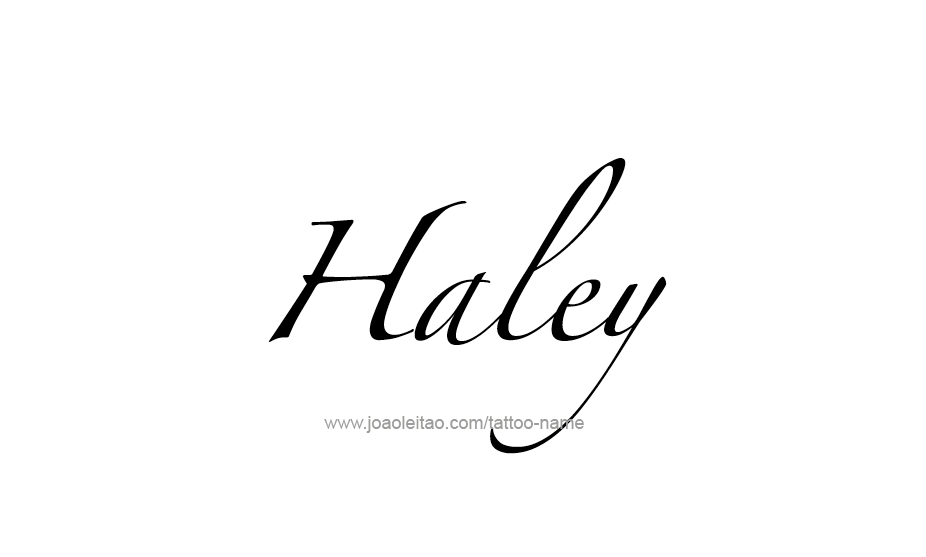 Tattoo Design Name Haley   