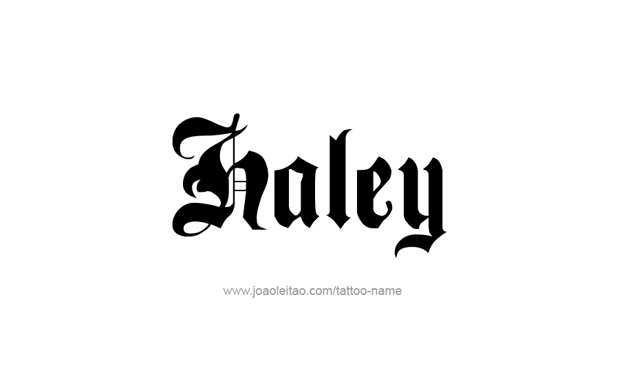 Tattoo Design Name Haley   