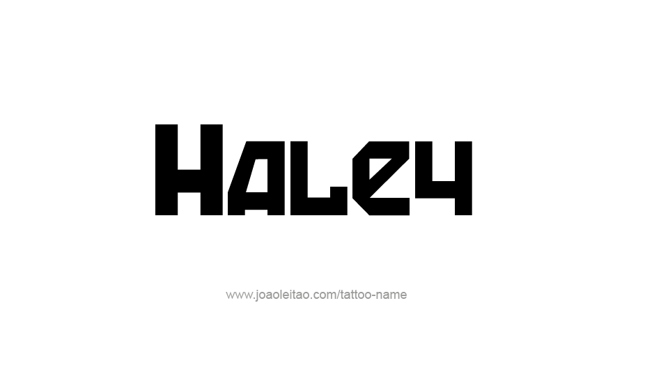 Tattoo Design Name Haley   