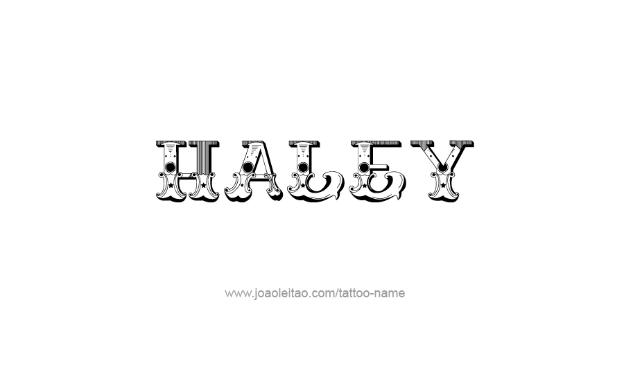 Tattoo Design Name Haley   