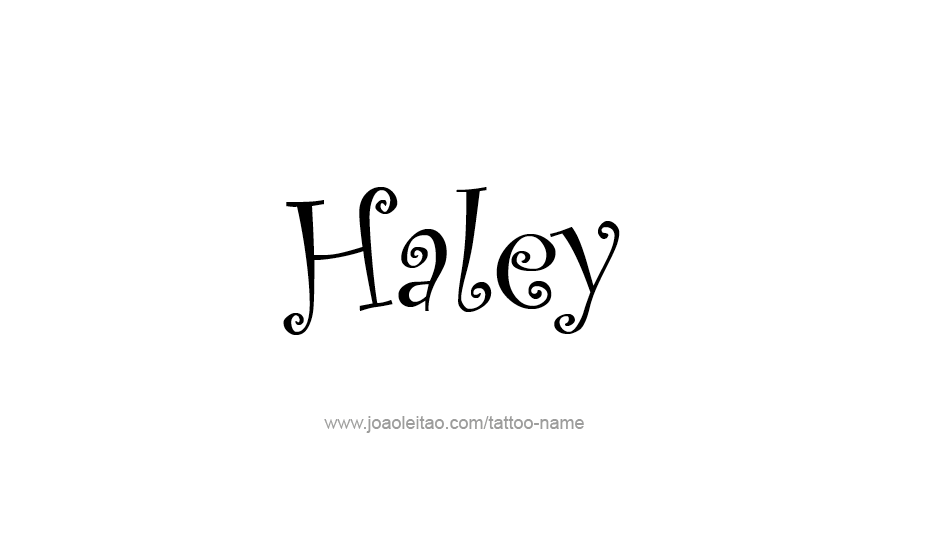 Tattoo Design Name Haley   