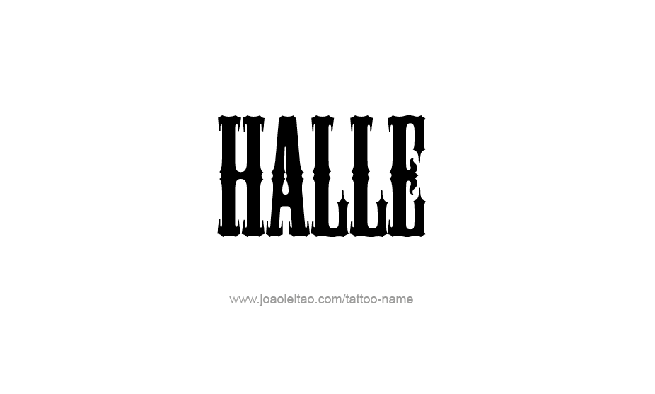 Tattoo Design Name Halle   