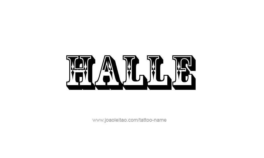 Tattoo Design Name Halle   