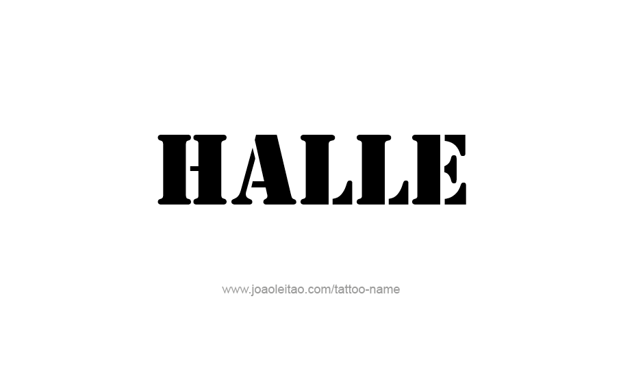 Tattoo Design Name Halle   