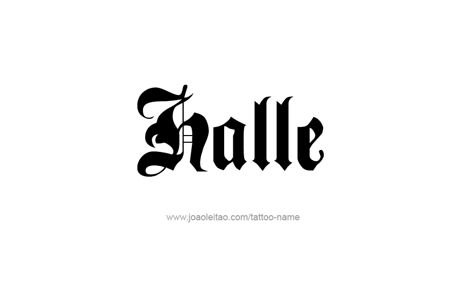 Tattoo Design Name Halle   