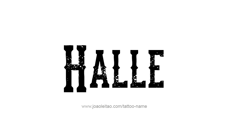 Tattoo Design Name Halle   