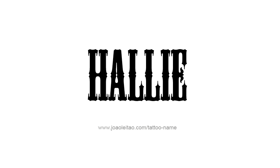 Tattoo Design Name Hallie   