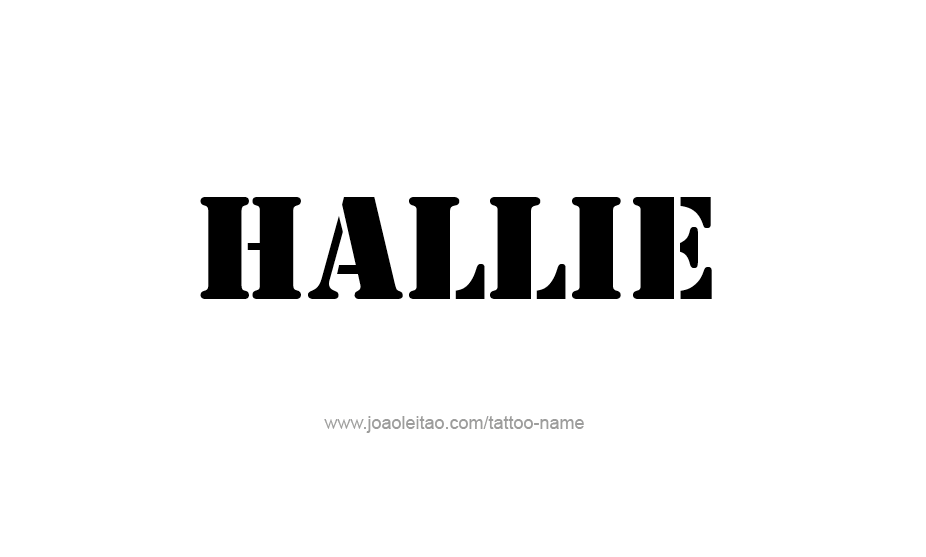 Tattoo Design Name Hallie   