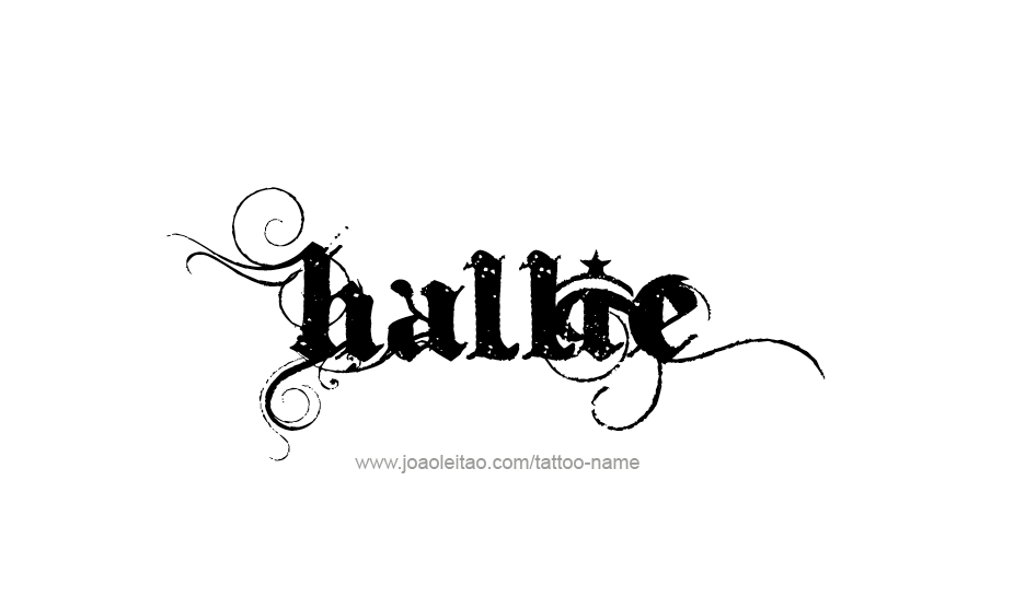 Tattoo Design Name Hallie   