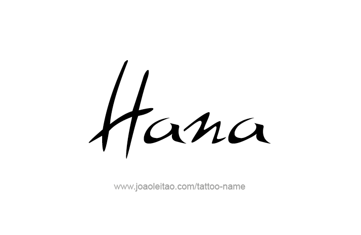 Tattoo Design Name Hana   