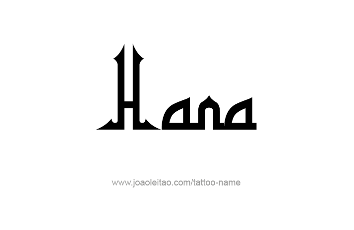 Tattoo Design Name Hana   