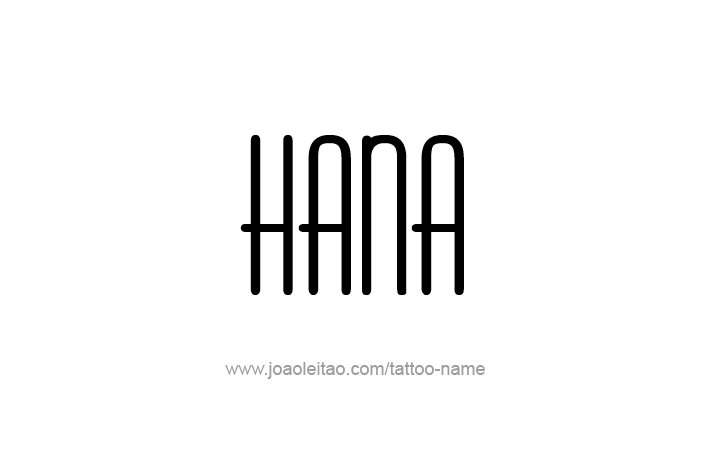 Tattoo Design Name Hana   