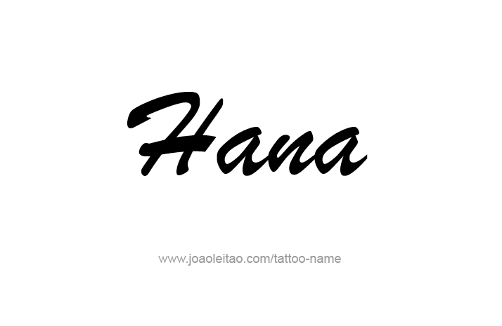 Tattoo Design Name Hana   