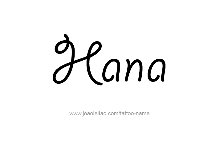 Tattoo Design Name Hana   