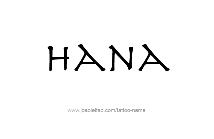 Tattoo Design Name Hana   