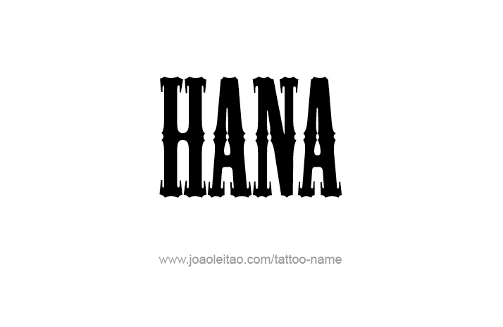 Tattoo Design Name Hana   