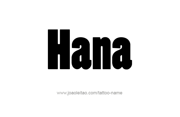 Tattoo Design Name Hana   