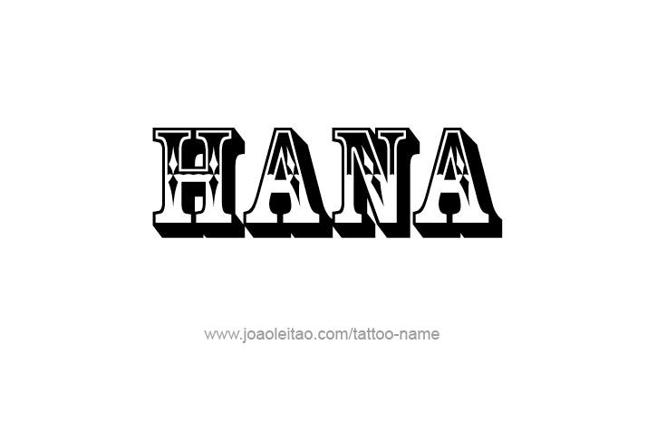 Tattoo Design Name Hana   