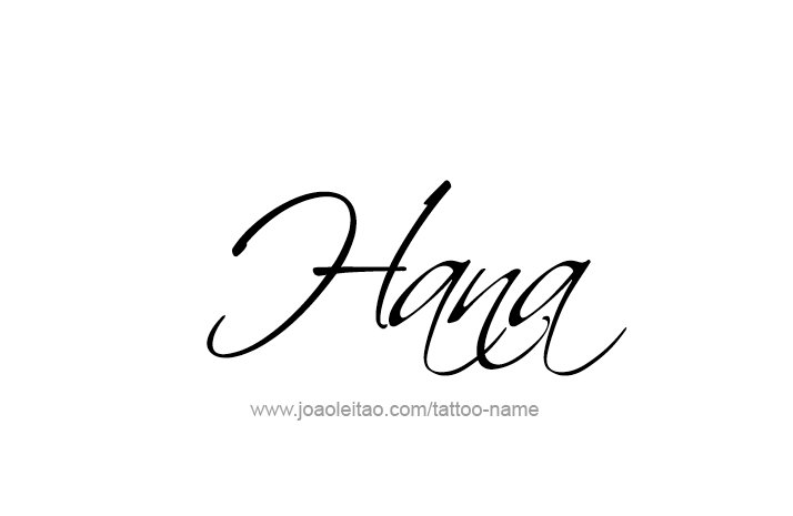 Tattoo Design Name Hana   