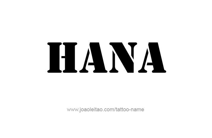 Tattoo Design Name Hana   