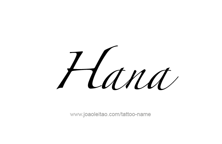 Tattoo Design Name Hana   