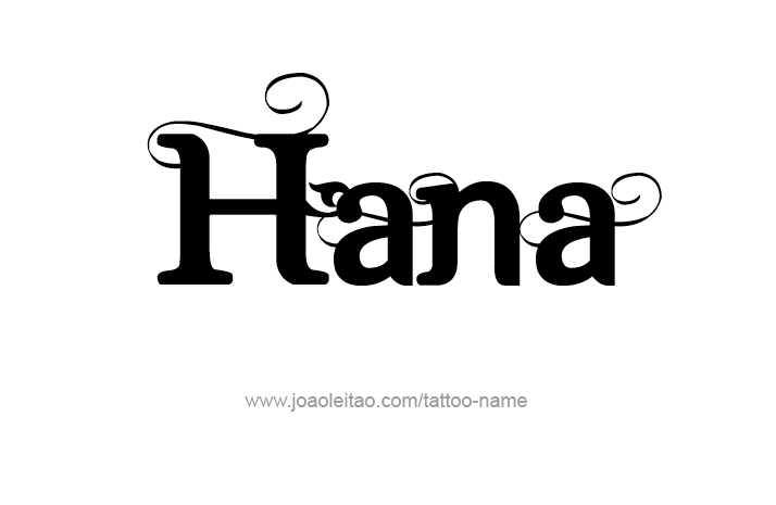 Tattoo Design Name Hana   