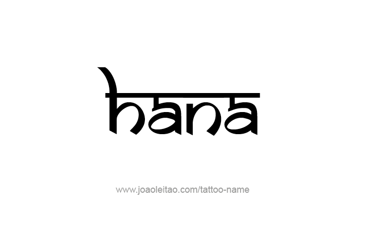 Tattoo Design Name Hana   