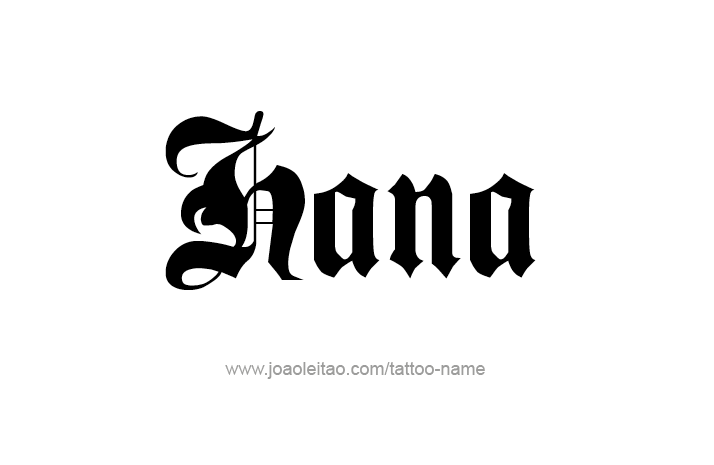 Tattoo Design Name Hana   