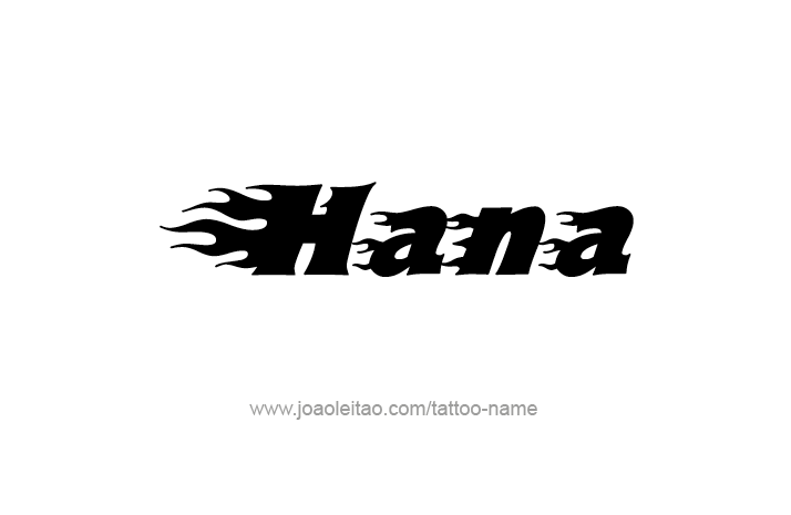 Tattoo Design Name Hana   