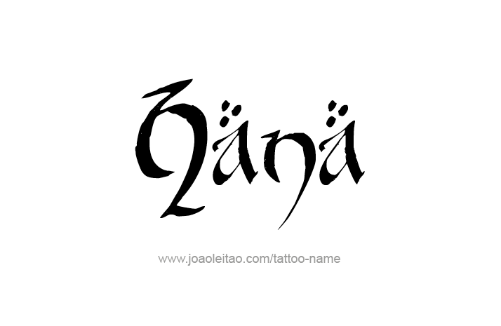 Tattoo Design Name Hana   