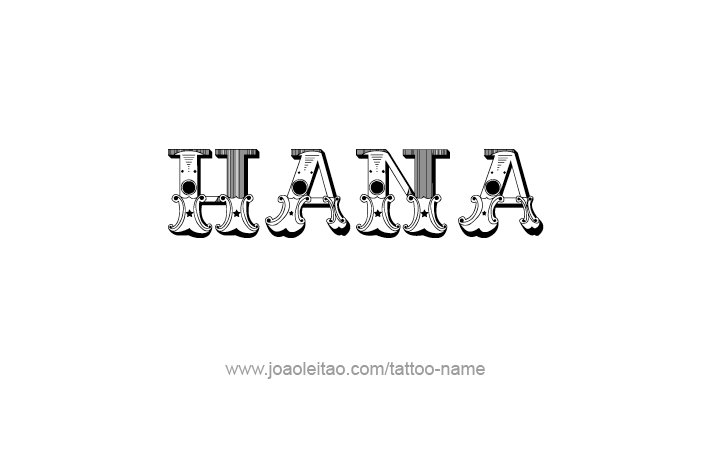 Tattoo Design Name Hana   