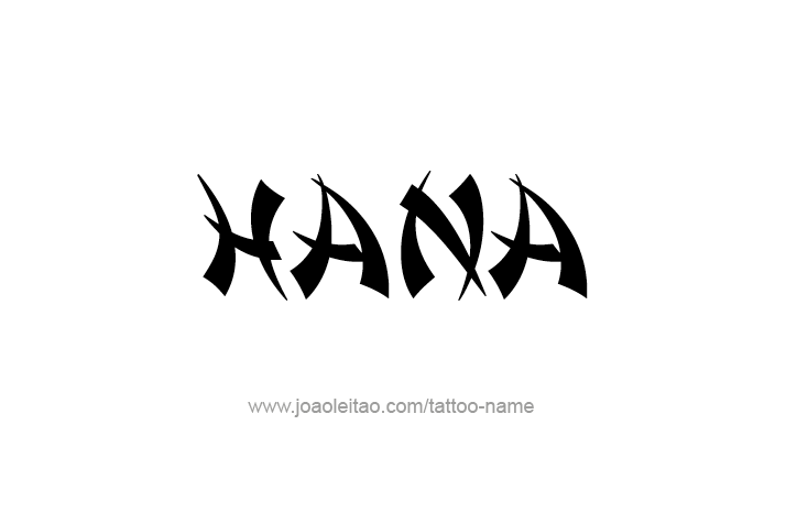 Tattoo Design Name Hana   