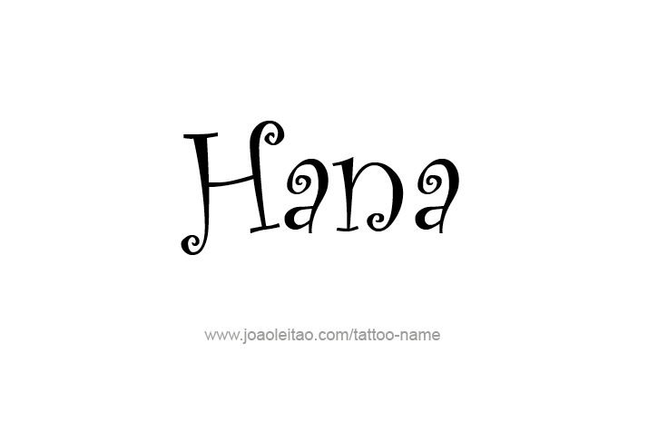 Tattoo Design Name Hana   