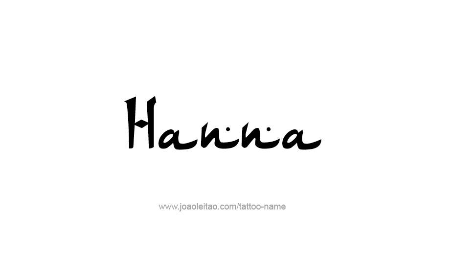 Tattoo Design Name Hanna   